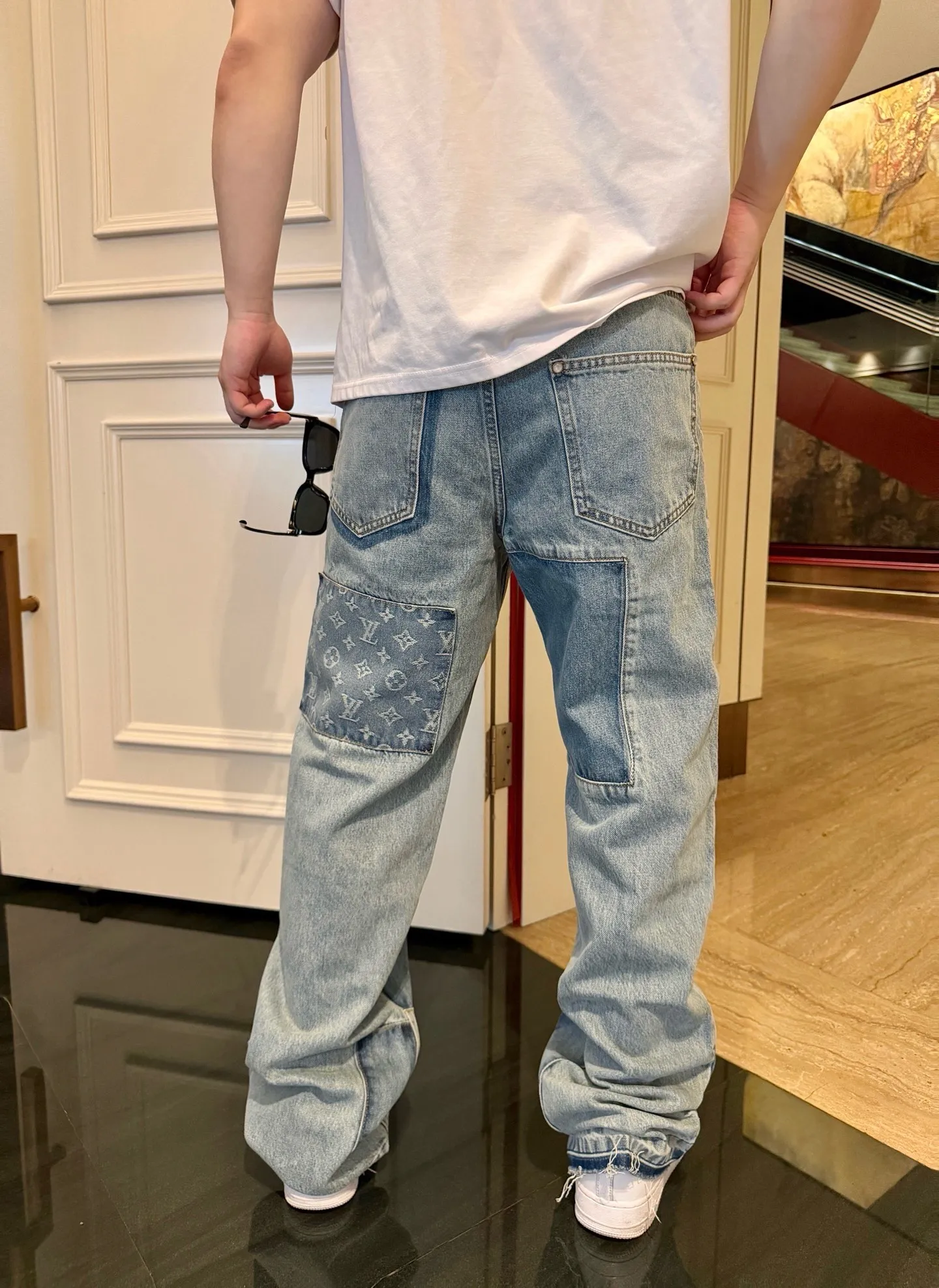 Louis Vuitton/Louis Vuitton presbyopic patchwork jeans